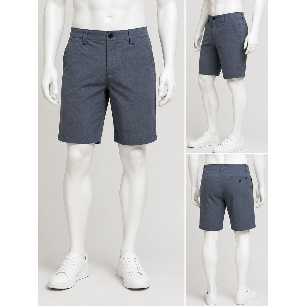 Denali Mens Shorts 32 Heather Navy Stretch Hybrid Hiking Golf Shorts